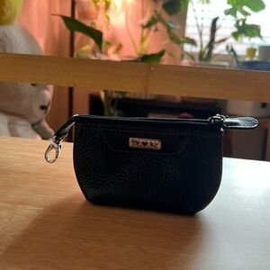 Brighton Black Leather Pouch With Clip